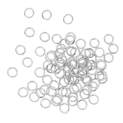 Lot D'anneaux De Saut Fendus 5mm - Ton Argent, Environ 1200 Pièces - Sans Nickel, Pour Création Bijoux