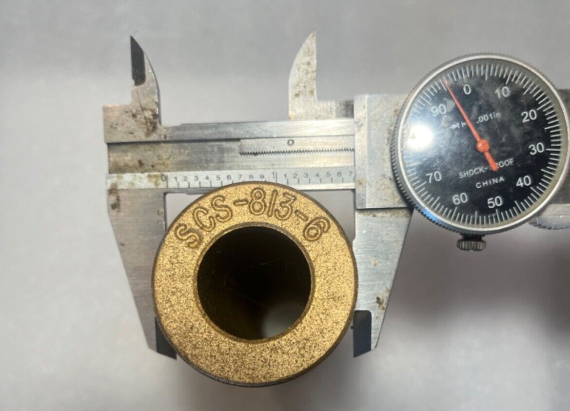 Sintered Bronze Oilite Cored Tube Stock 1 5/8” O.D. X 1” ID.  X 6-1/2" SCS-813-6