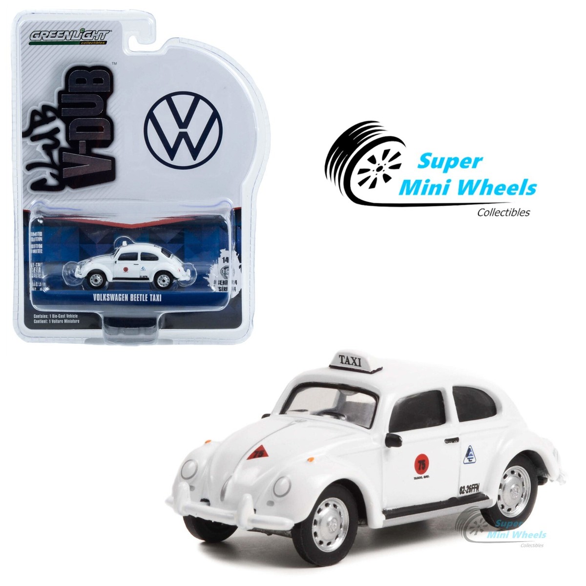 GREENLIGHT  グリーンライトフォルクス　ワーゲン　タクシー 1/64 Greenlight 1:64 Club Vee-Dub Volkswagen Beetle Taxi - Taxco