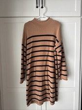 LOFT - Stripe Sweater Dress - XXL - Beige And Black - Excellent Condition