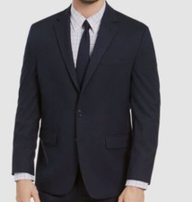  275 Geoffrey Beene Men's Blue Classic-Fit Solid Blazer Sport Coat Jacket 46L