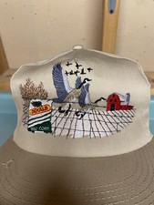 K Products K Brand DeKalb Seed Corn Trucker Hat Snap Back tan Geese Farm