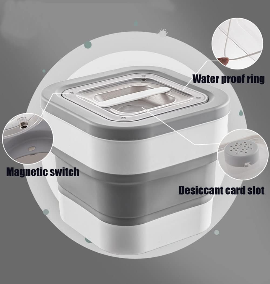 Dog Food Storage Container, Collapsible 11 to 25 LB Pet Food Container