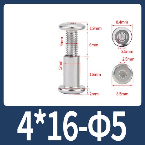 A2 Acero Inoxidable Hexagonal Enchufe Chicago Tornillo Atar Tornillo Remaches Cinturón Cuero Artesanía - Imagen 50 de 146