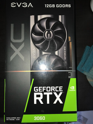 BRAND NEW EVGA GeForce RTX 3060 BLACK GAMING 12GB GDDR6 Graphics Card
