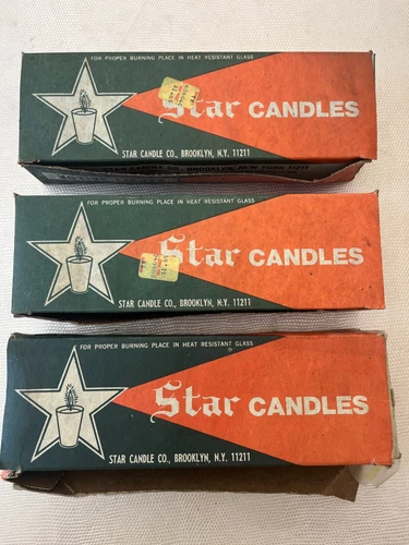 Star Candles Vintage Votive Lights 3 Dozen 10 Hour Candles in the Original Box - product listing photo