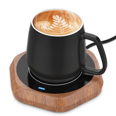 Coffee Mug Warmer for Desk - Wooden Auto Shut Off Drink Warmer for Milk Tea Wate