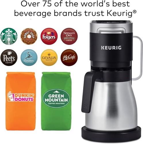 Fully Automatic Coffee Maker with 12-Cup Thermal Carafe & Pause & Pour Feature - Imagen 14 de 14