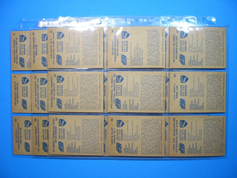 LOTE 27 TARJETAS DE COLECCIONISTA AHRA FLEER CANADA DRAG NATIONALS 1971 1972 ¡EX/NMIDAS!! Foto 4 de 4