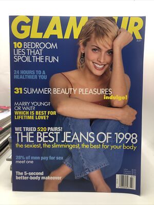 Glamour Magazine July 1998 Beri Smithers Cover No Shipping Label WN