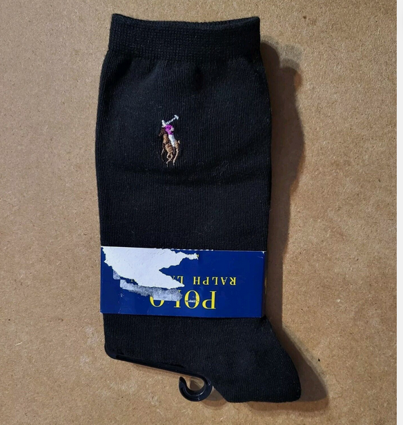 Polo Ralph Lauren 1 paio calze donna classiche Sport Crew LOGO pony taglia M 4 10