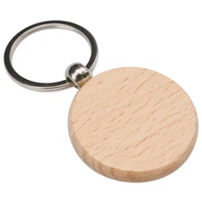 20PCS Round Blank Wood Keychain Custom Wood Key Tags Wood Accessories