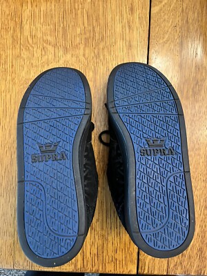 SUPRA black/Blue Antwan Dixon Size 8 Suede Sneakers Skate Shoes