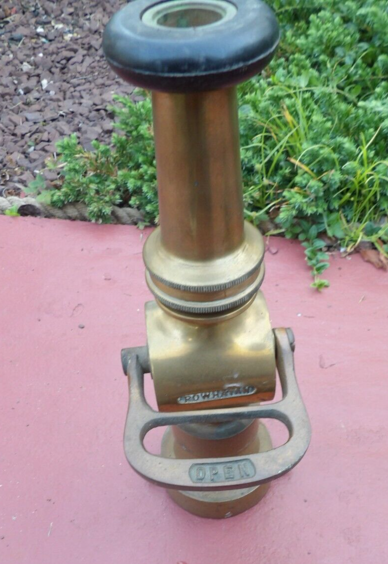 VINTAGE 13'' POWHATAN SOLID BRASS FIRE FIGHTING NOZZLE eBay