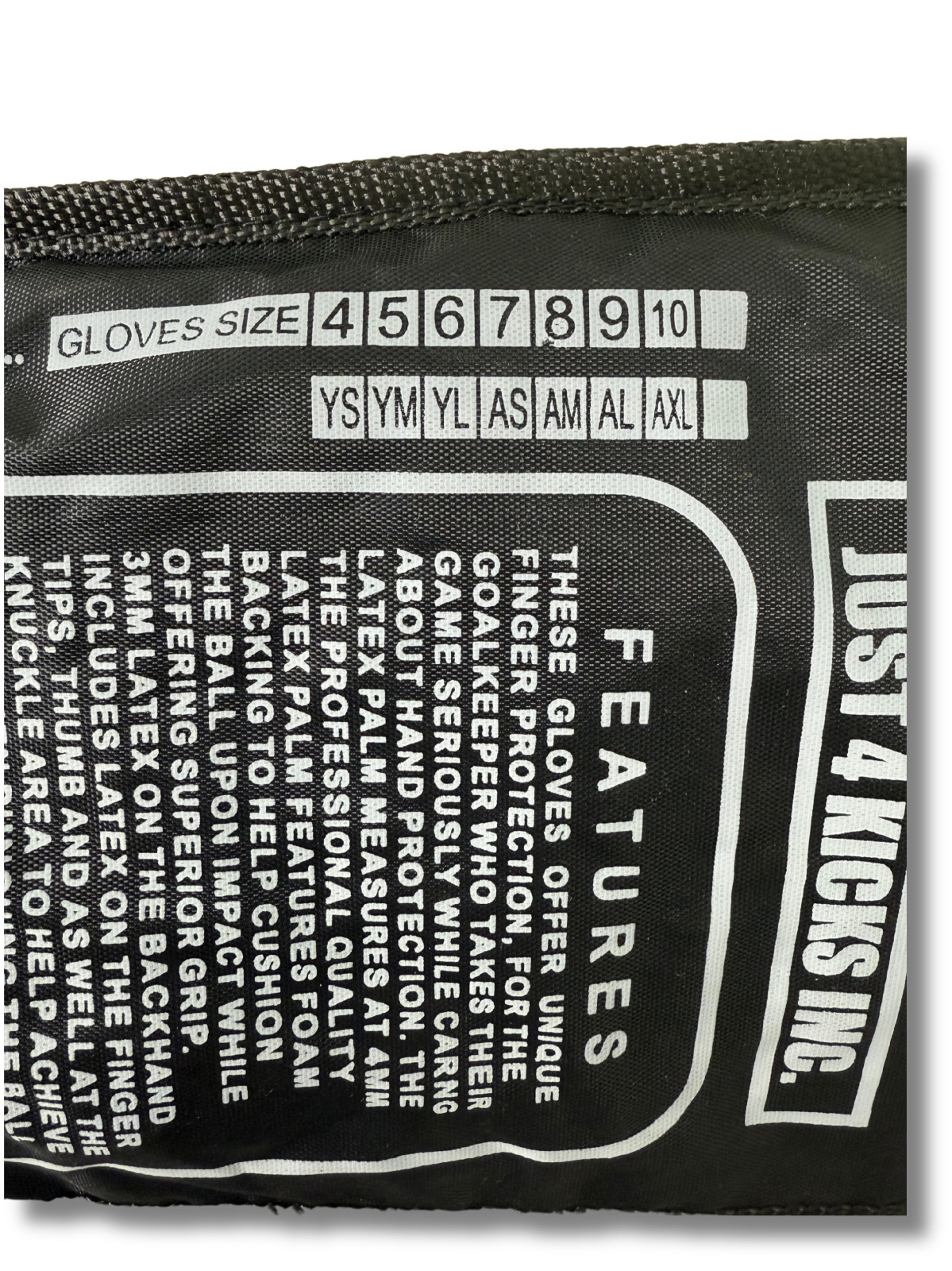 Just 4 Kicks Soccer Goalkeeper Gloves - Blue & White - Pro Level [Sizes 4-10]