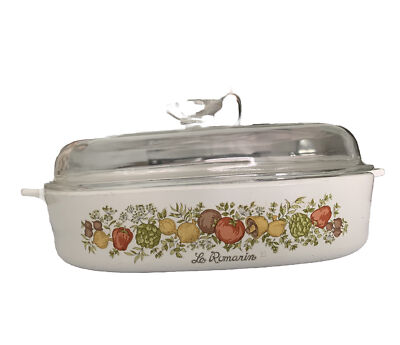 Corning Ware Me Romario With Lid 10 Inch Casserole Vintage Collectible