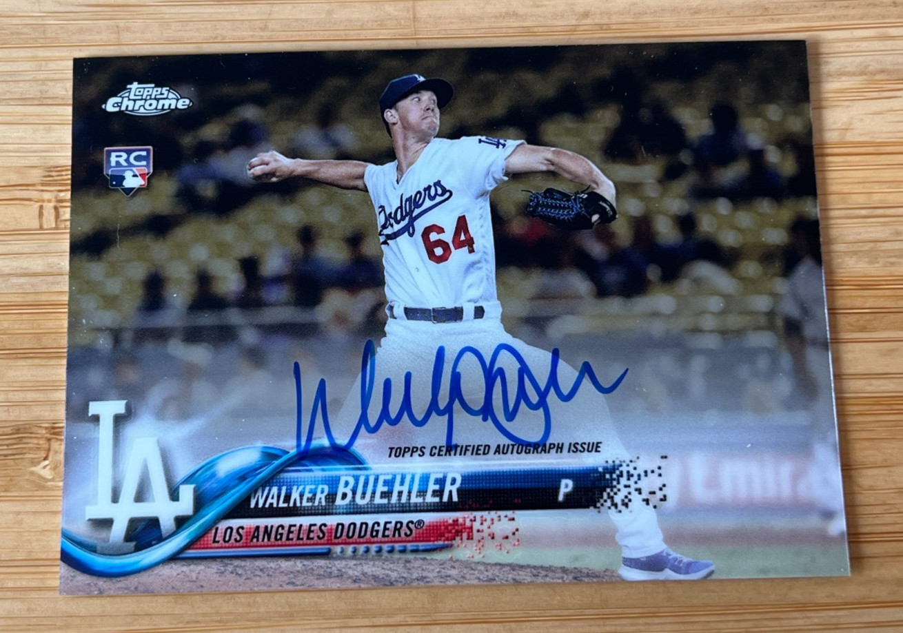 2018 Topps Chrome Walker Buehler Rookie Auto #RA-WB