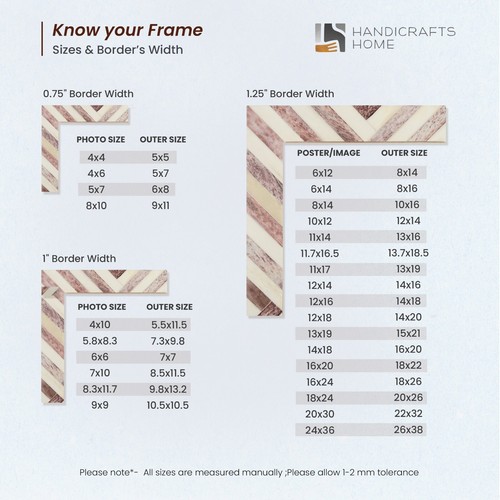 Handicrafts Home Picture Frames Desk Wall Decor Home Gift, Various Sizes - Brown - 第 2/88 張圖片