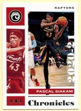 2020-21 Panini Chronicles Basketball Pascal Siakam #17 Toronto Raptors