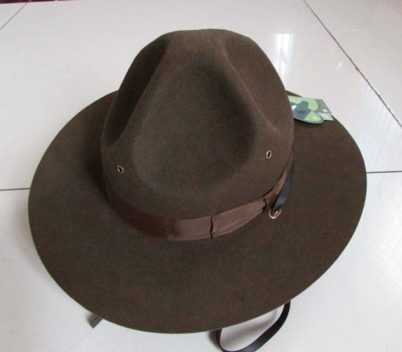 Wool Military Campaign Hat Drill Sergeant Instructor Hat/ Mountie Ranger Hat