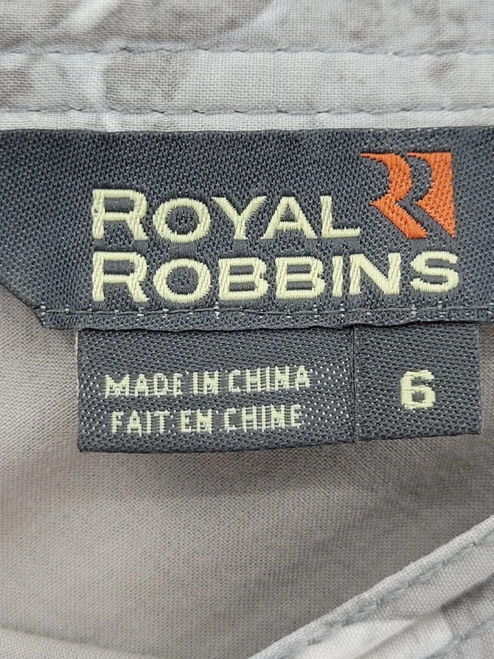 Falda Royal Robbins Mujer 6 Gris Blanco Floral Acampanada Romántica Femenina Algodón Foto 3 de 4