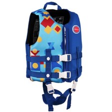 Boglia Adjustable Kids Swim Vest - Pool  Beach Float Aid 2-9Yrs/22-50Lbs  Blue  