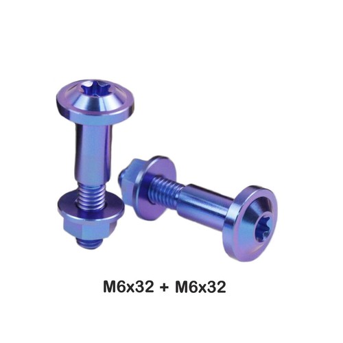 Universal brake handle tie rod Fixed 2 pcs Titanium screw Bolts M6 step 8 turn 6 - Picture 11 of 26