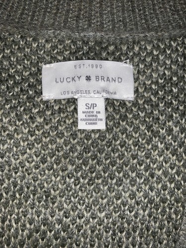 NWT Lucky Brand Women's Camo Sweater 25% Wool SZ Small $80 7WP5161 OMU960 - Picture 5 of 10
