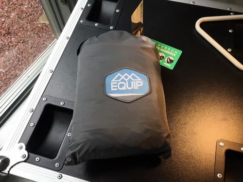 EQUIP Nylon Mosquito Hammock with Attached Bug Net, 1 Person Dark Gray/Black-New