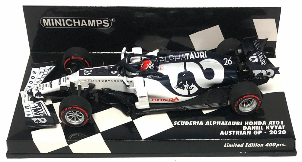 Minichamps Alpha Tauri AT1 #26 Austrian GP 2020 - Daniil Kvyat 1/43 Scale