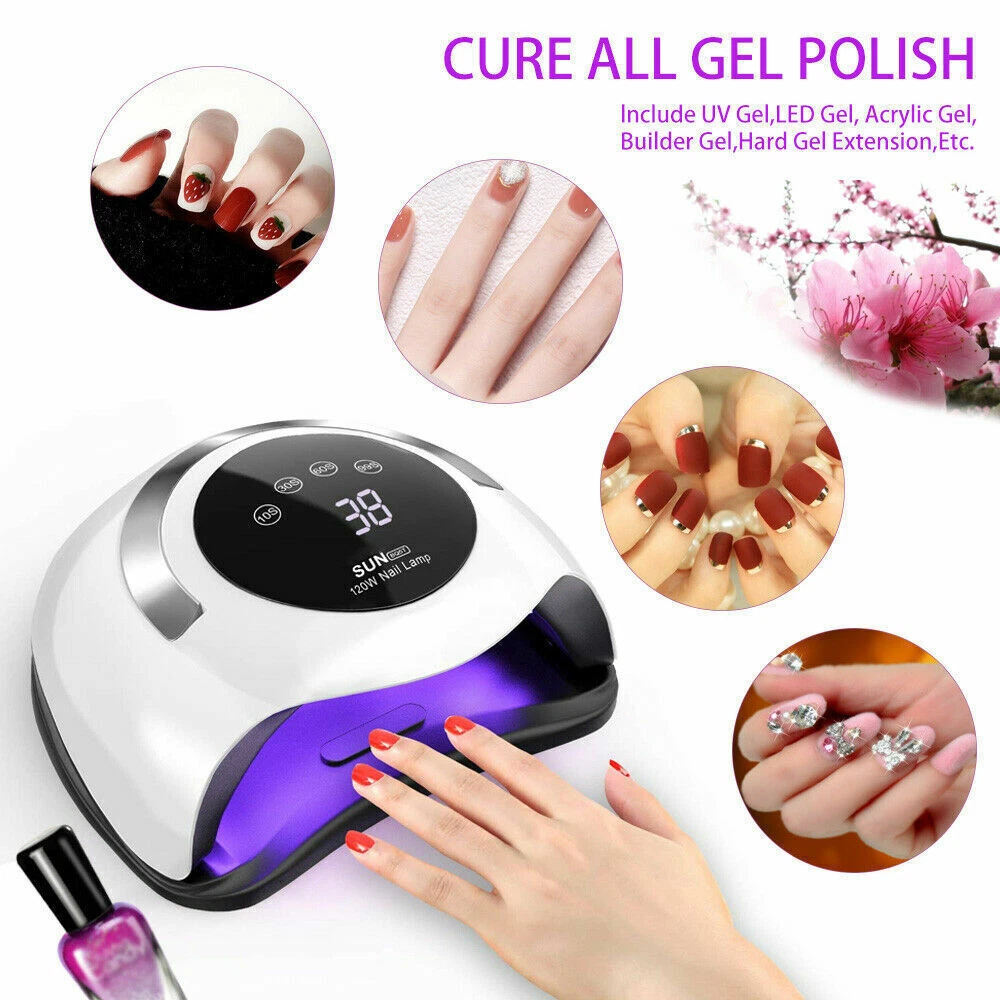 Gel UV LED Nail Lamp,LKE Nail Dryer 40W Gel Nail Polish UV LED Light with 3  Timers Professional for Nail Art Tools Accessories White - Walmart.com