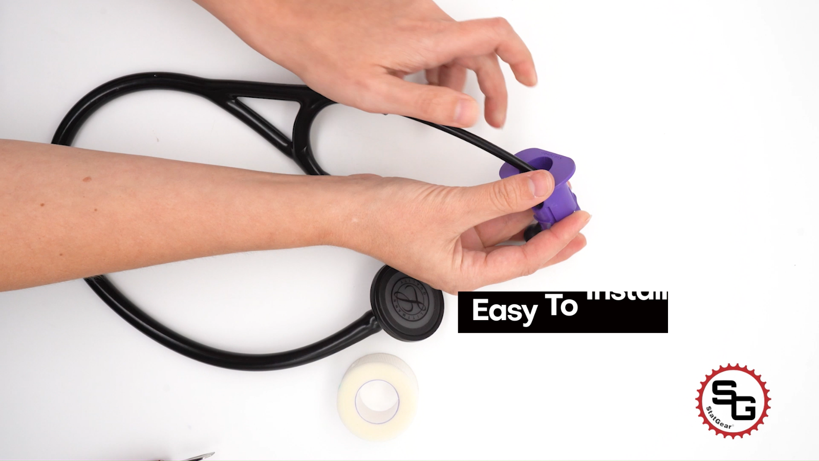 Porte-stéthoscope Noir S3 De Marque StatGear - Accessoire Pratique Pour Infirmiers, EMS, EMT, Parfait Comme Cadeau