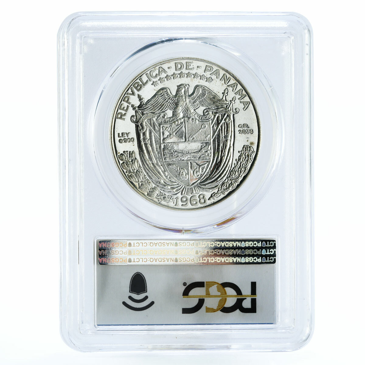 Panama 1 balboa Explorer Vasco Nunez de Balboa PR65 PCGS silver