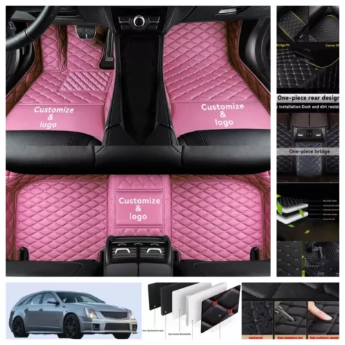 For Cadillac CTS Wagon 2010-2014 Car Floor Mats PU Leather Waterproof Carpets - Imagen 41 de 44