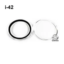 AirTite i42m (1.654") Coin Holder Capsules with Black Rings, Quantity of 25