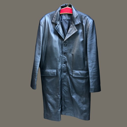 Black Leather Jacket Coat 