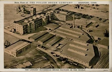 VTG Main Plant of Fuller Brush Company Aerial Air View Hartford CT Postcard A11
