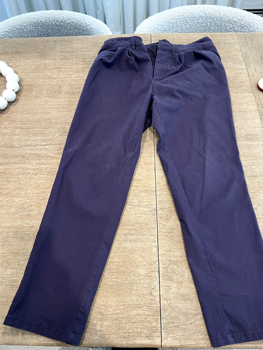 cigarette chinos ASOS DESIGN cigarette fit chinos in washed navy purplish color Size Men 31  30