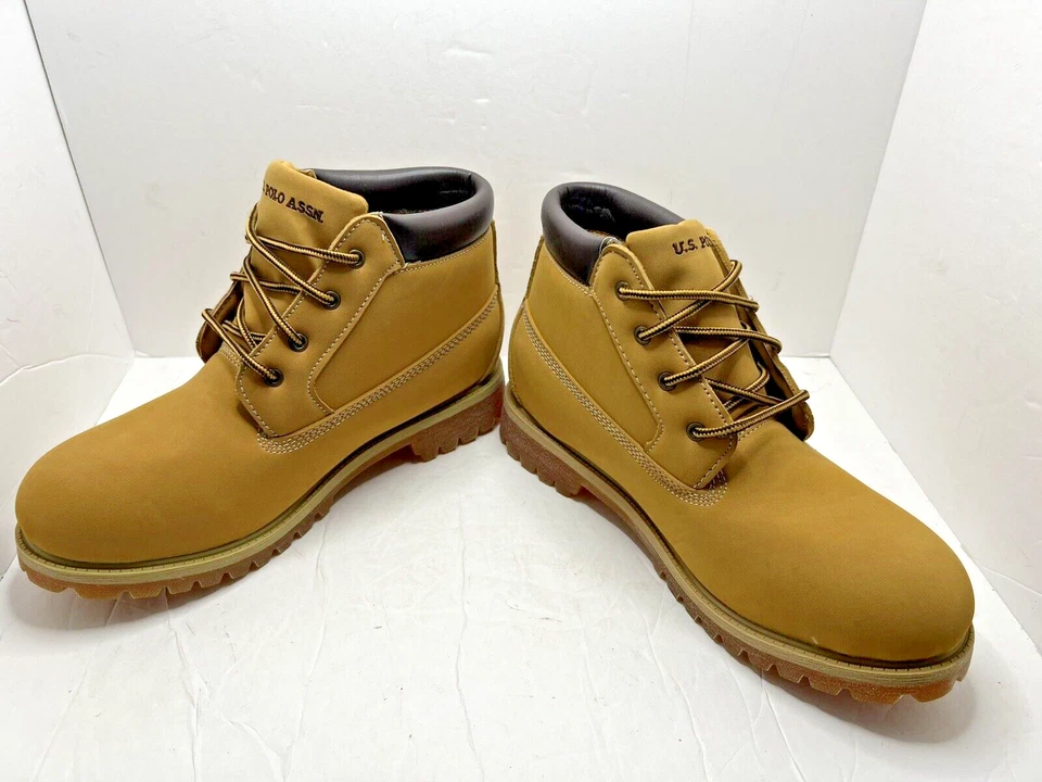 US Polo Assn. Botas con cordones marrón para hombre talla 8,5 resistentes al aceite 21754223N Foto 3 de 4