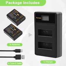 2x LPE10 LP-E10 Battery+Charger for Canon EOS 1300D 3000D 4000D 1100D T3 T5 T6