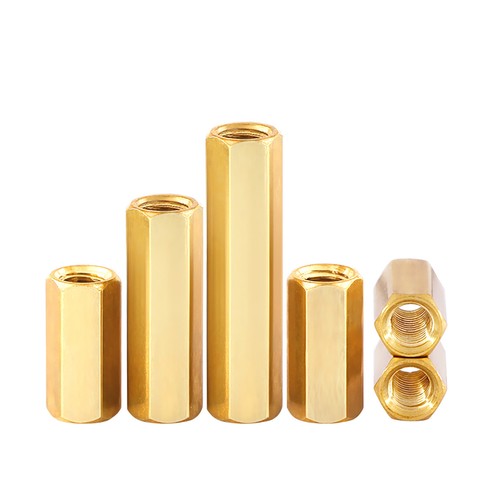 Threaded Rod Connecting Nuts Allthread bar Brass Hexagon Connectors M2 to M6 - Picture 3 of 130