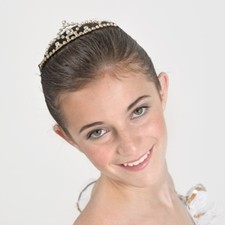 NEW Gold Rhinestone Ballerina Tiara - Dance Headpiece
