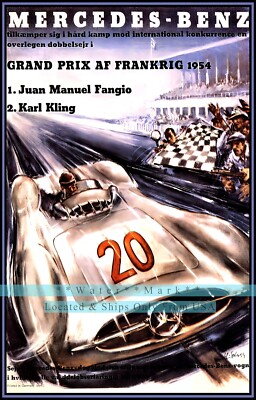 Poster Mercedes-Benz Auto 1955 - Reuz - Haute Qualité 40x60cm - Reproduction D'affiche Vintage