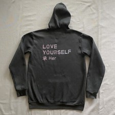 BTS Love Yourself Hoodie Adult XL Black Pullover Sweatshirt K Pop Music Merch
