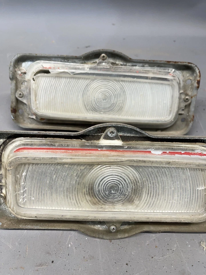 1962-1966 Chevy capô de caminhão estacionamento luz de seta lente carcaça parque C10 C20 - Imagem 3 de 4