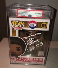 Julius Erving #107 Signed Autographed Funko Pop PSA Encapsulated