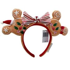 Disney Parks Ears Minnie Ears Bow 2022 Christmas Gingerbread Exclusive Headband