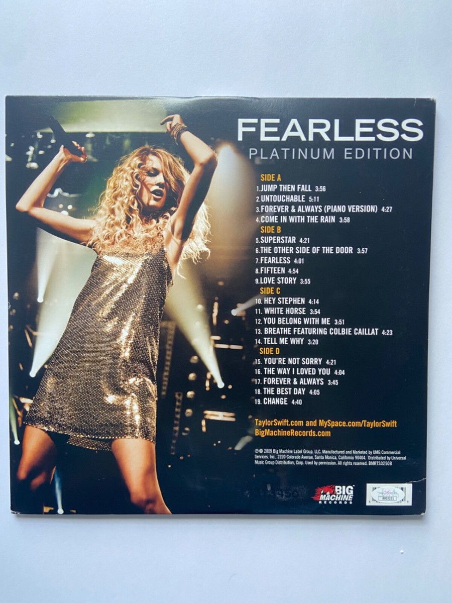 Taylor Swift Signed Fearless RSD Album Vinyl Singer Lover Me