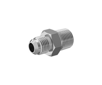 (10 Lot) 1/4'' Tube 37° Flared x 1/4'' MNPT Steel/Zinc Adapter Fitting Generic