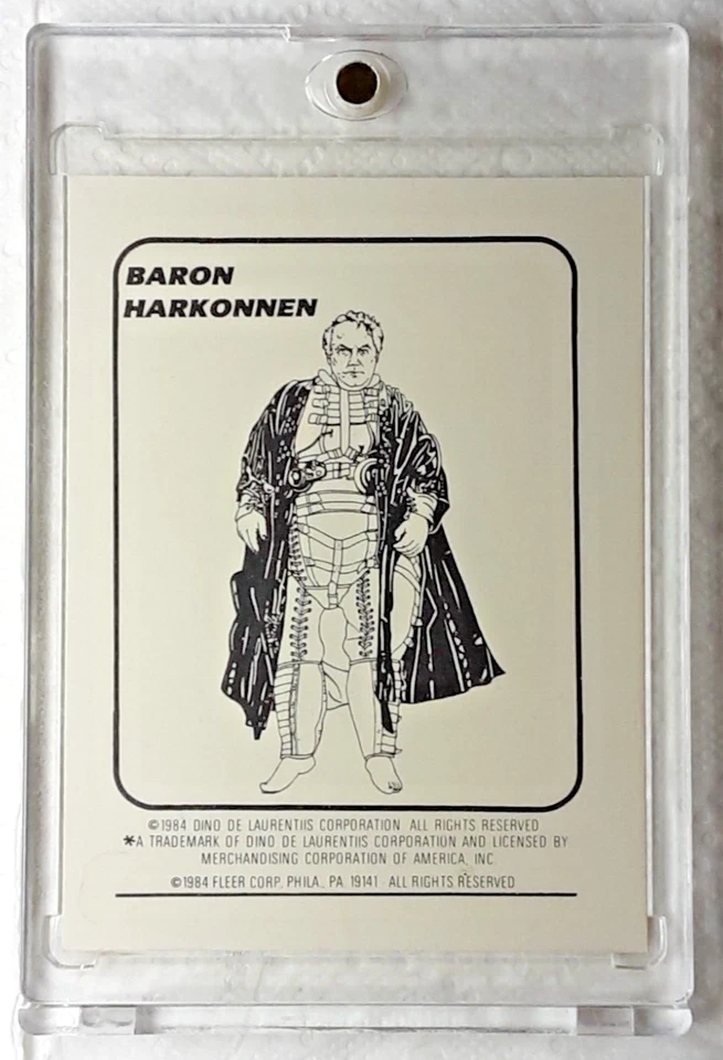 1984 DUNE MOVIE TRADING CARD RARE ERROR STICKER 42 PITER INSPECTS THE TROOPS - Image 3 of 3